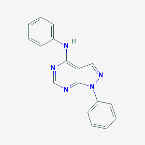 molecular formula C17H13N5 B181386 4-(Phenylamino)-1-phenyl-1H-pyrazolo[3,4-D]pyrimidine CAS No. 68380-53-0