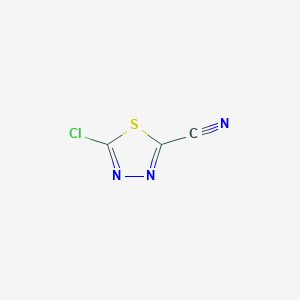 molecular formula C3ClN3S B181441 5-Chloro-1,3,4-thiadiazole-2-carbonitrile CAS No. 195737-25-8