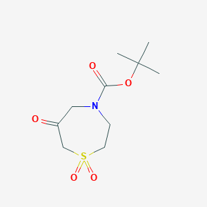 B181475 tert-Butyl 6-oxo-1,4-thiazepane-4-carboxylate 1,1-dioxide CAS No. 140217-84-1