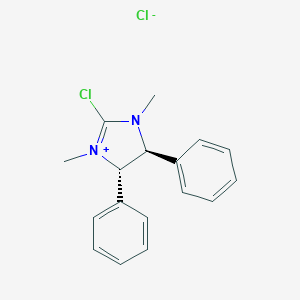 molecular formula C17H18Cl2N2 B181514 (4S,5S)-2-Chloro-1,3-dimethyl-4,5-diphenyl-1-imidazolinium chloride CAS No. 198625-67-1
