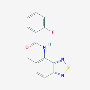 2-fluoro-N-(5-methyl-2,1,3-benzothiadiazol-4-yl)benzamide