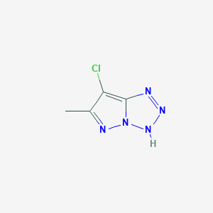 molecular formula C4H4ClN5 B181567 7-chloro-6-methyl-3H-pyrazolo[5,1-e]tetrazole CAS No. 197356-16-4