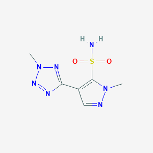 1-Methyl-4-(2-methyl-2H-tetrazol-5-YL)-1H-pyrazole-5-sulfonamide