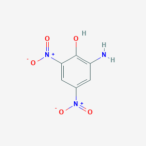 molecular formula C6H5N3O5 B181620 2-Amino-4,6-dinitrophenol CAS No. 96-91-3