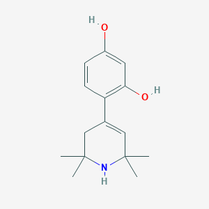 molecular formula C15H21NO2 B181630 1,3-Benzenediol, 4-(1,2,3,6-tetrahydro-2,2,6,6-tetramethyl-4-pyridinyl)- CAS No. 90747-13-0