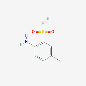 molecular formula C7H9NO3S B181636 2-Amino-5-methylbenzenesulfonic acid CAS No. 88-44-8