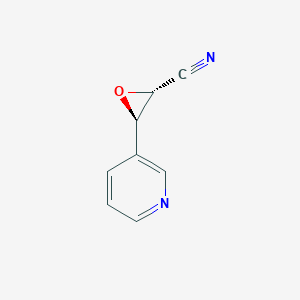 molecular formula C8H6N2O B018172 (2R,3S)-3-pyridin-3-yloxirane-2-carbonitrile CAS No. 110038-42-1