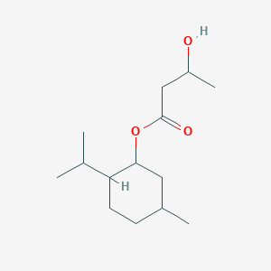 molecular formula C14H26O3 B018173 Butanoic acid, 3-hydroxy-, 5-methyl-2-(1-methylethyl)cyclohexyl ester CAS No. 108766-16-1
