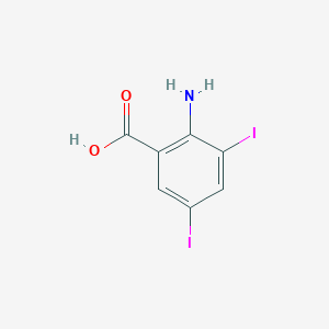 molecular formula C7H5I2NO2 B181744 2-Amino-3,5-diiodobenzoic acid CAS No. 609-86-9