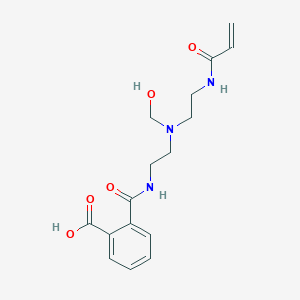 molecular formula C16H21N3O5 B018175 2-(((2-((Hydroxymethyl)(2-((1-oxoallyl)amino)ethyl)amino)ethyl)amino)carbonyl)benzoic acid CAS No. 100063-60-3