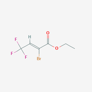 molecular formula C6H6BrF3O2 B181753 Ethyl 2-bromo-4,4,4-trifluorobut-2-enoate CAS No. 136264-28-3