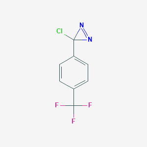 molecular formula C8H4ClF3N2 B181769 3H-Diazirine, 3-chloro-3-[4-(trifluoromethyl)phenyl]- CAS No. 115127-52-1