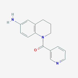 molecular formula C15H15N3O B181788 (6-amino-3,4-dihydroquinolin-1(2H)-yl)(pyridin-3-yl)methanone CAS No. 927996-15-4
