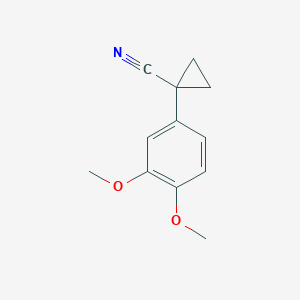 molecular formula C12H13NO2 B181795 1-(3,4-Dimethoxyphenyl)cyclopropanecarbonitrile CAS No. 20802-15-7