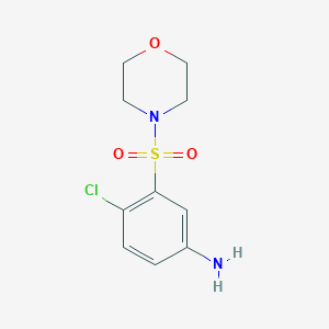 molecular formula C10H13ClN2O3S B181811 4-Chloro-3-(morpholine-4-sulfonyl)-phenylamine CAS No. 325724-68-3
