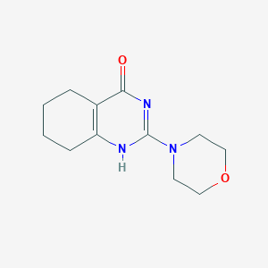 molecular formula C12H17N3O2 B181812 4-Quinazolinol, 5,6,7,8-tetrahydro-2-morpholino- CAS No. 23902-05-8