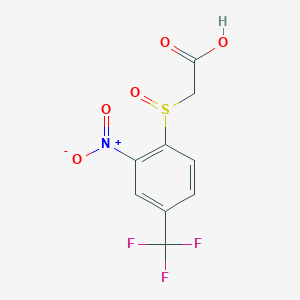 {[2-Nitro-4-(trifluoromethyl)phenyl]sulfinyl}acetic acid
