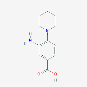 molecular formula C12H16N2O2 B181836 3-Amino-4-piperidin-1-yl-benzoic acid CAS No. 26586-27-6