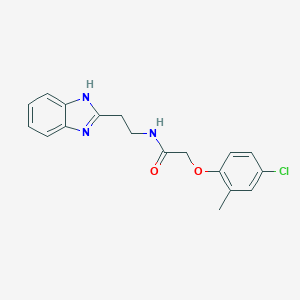 molecular formula C18H18ClN3O2 B181837 N-[2-(1H-benzimidazol-2-yl)ethyl]-2-(4-chloro-2-methylphenoxy)acetamide CAS No. 6146-33-4