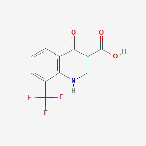 molecular formula C11H6F3NO3 B181865 4-Hydroxy-8-(trifluoromethyl)quinoline-3-carboxylic acid CAS No. 23779-95-5