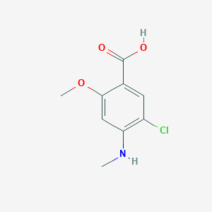 molecular formula C9H10ClNO3 B018187 5-Chloro-2-methoxy-4-(methylamino)benzoic acid CAS No. 61694-98-2