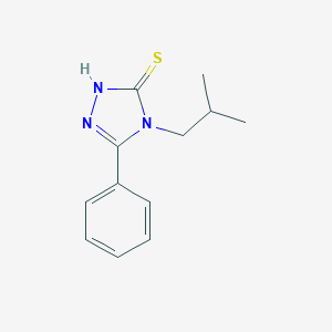 molecular formula C12H15N3S B181872 4-Isobutyl-5-phenyl-4H-1,2,4-triazol-3-ylhydrosulfide CAS No. 26029-10-7