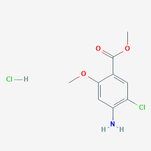 molecular formula C9H11Cl2NO3 B018189 Methyl 4-Amino-5-chloro-2-methoxybenzoate Hydrochloride CAS No. 130312-40-2