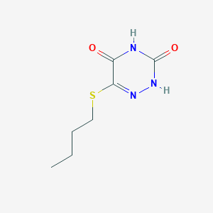 molecular formula C7H11N3O2S B181899 6-butylsulfanyl-2H-1,2,4-triazine-3,5-dione CAS No. 4968-47-2