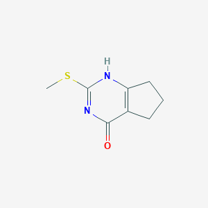 molecular formula C8H10N2OS B181919 6,7-dihydro-2-(methylthio)-5H-cyclopenta[d]pyrimidin-4-ol CAS No. 3087-14-7