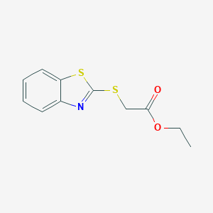 molecular formula C11H11NO2S2 B181936 Ethyl 2-(1,3-benzothiazol-2-ylsulfanyl)acetate CAS No. 24044-88-0