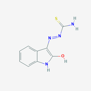 molecular formula C9H8N4OS B181942 Hydrazinecarbothioamide, 2-(1,2-dihydro-2-oxo-3H-indol-3-ylidene)- CAS No. 487-16-1