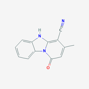 molecular formula C13H9N3O B181949 3-Methyl-1-oxo-1,5-dihydro-benzo[4,5]imidazo[1,2-a]pyridine-4-carbonitrile CAS No. 60792-57-6