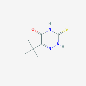 molecular formula C7H11N3OS B181969 6-tert-butyl-3-sulfanyl-1,2,4-triazin-5(4H)-one CAS No. 66392-60-7