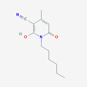 1-Hexyl-1,2-dihydro-6-hydroxy-4-methyl-2-oxonicotinonitrile