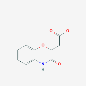 molecular formula C11H11NO4 B181989 methyl 2-(3-oxo-3,4-dihydro-2H-benzo[b][1,4]oxazin-2-yl)acetate CAS No. 73219-44-0