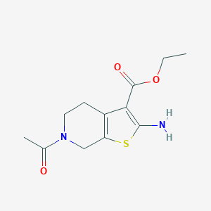 molecular formula C12H16N2O3S B182016 Ethyl 6-acetyl-2-amino-4,5,6,7-tetrahydrothieno[2,3-c]pyridine-3-carboxylate CAS No. 24237-43-2