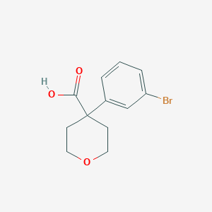 molecular formula C12H13BrO3 B182021 4-(3-溴苯基)氧杂-4-羧酸 CAS No. 179420-77-0