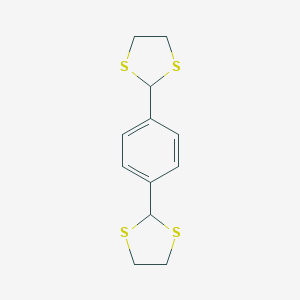 molecular formula C12H14S4 B182031 2-[4-(1,3-Dithiolan-2-yl)phenyl]-1,3-dithiolane CAS No. 69922-37-8