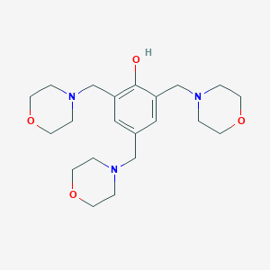 molecular formula C21H33N3O4 B182051 2,4,6-Tris(morpholin-4-ylmethyl)phenol CAS No. 5464-87-9