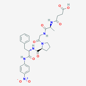 molecular formula C29H34N6O9 B182060 Suc-Ala-Gly-Pro-Phe-pNA CAS No. 128802-77-7