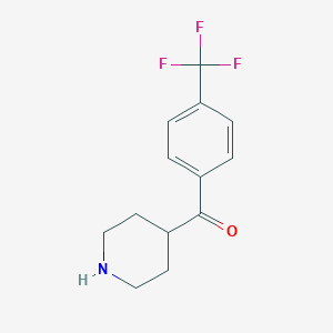 molecular formula C13H14F3NO B182062 4-(4-Trifluoromethylbenzoyl)piperidine CAS No. 149452-44-8