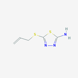 molecular formula C5H7N3S2 B182065 5-Allylsulfanyl-[1,3,4]thiadiazol-2-ylamine CAS No. 30062-44-3
