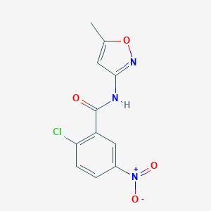 molecular formula C11H8ClN3O4 B182076 2-chloro-N-(5-methyl-1,2-oxazol-3-yl)-5-nitrobenzamide CAS No. 313223-89-1