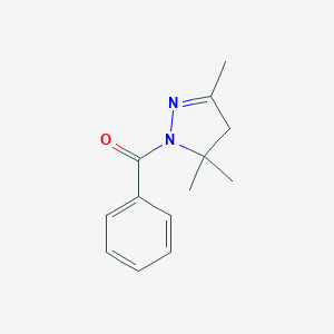 molecular formula C13H16N2O B182077 phenyl-(3,5,5-trimethyl-4H-pyrazol-1-yl)methanone CAS No. 4590-79-8