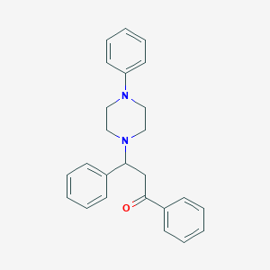 molecular formula C25H26N2O B182079 1,3-Diphenyl-3-(4-phenyl-1-piperazinyl)-1-propanone CAS No. 49747-55-9