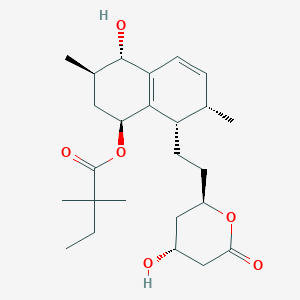 molecular formula C25H38O6 B182106 (1S,3R,4S,7S,8S)-4-Hydroxy-8-{2-[(2R,4R)-4-hydroxy-6-oxooxan-2-yl]ethyl}-3,7-dimethyl-1,2,3,4,7,8-hexahydronaphthalen-1-yl 2,2-dimethylbutanoate CAS No. 149949-05-3