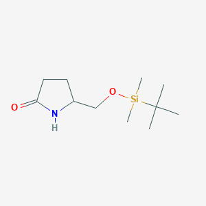 molecular formula C11H23NO2Si B182113 5-(((tert-Butyldimethylsilyl)oxy)methyl)pyrrolidin-2-one CAS No. 177911-57-8