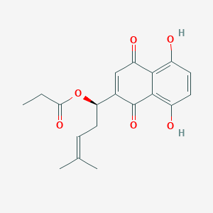 molecular formula C19H20O6 B182121 丙酰紫草素 CAS No. 162283-70-7