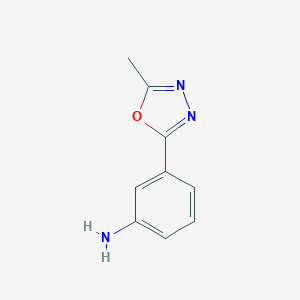 molecular formula C9H9N3O B182171 3-(5-Methyl-1,3,4-oxadiazol-2-yl)aniline CAS No. 122733-40-8