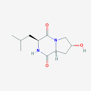 molecular formula C11H18N2O3 B182179 Cyclo(L-Leu-trans-4-hydroxy-L-Pro) CAS No. 115006-86-5
